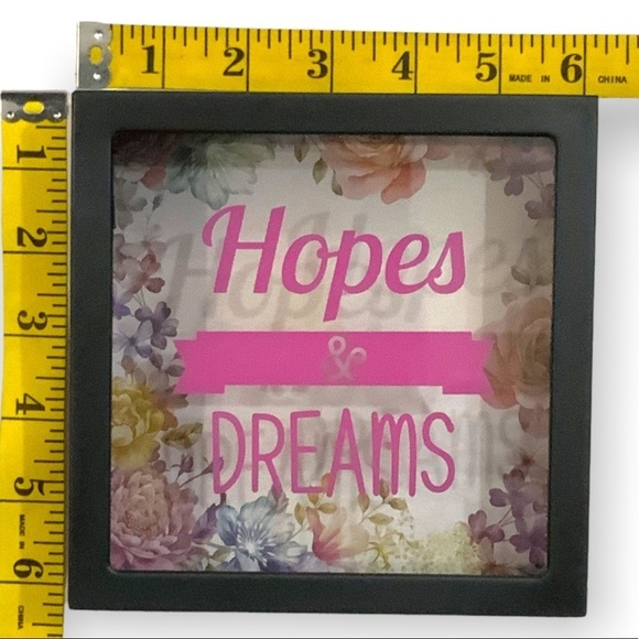 Piggy Bank Hopes And Dreams Contemporary Bank Square Floral Black Multicolor - Picture 6 of 12